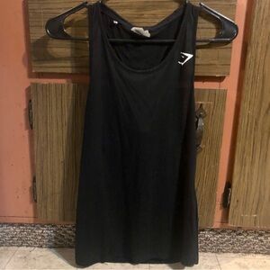 GYMSHARK Black Cut Out Racerback Tank Top, Size Small 🖤🦈